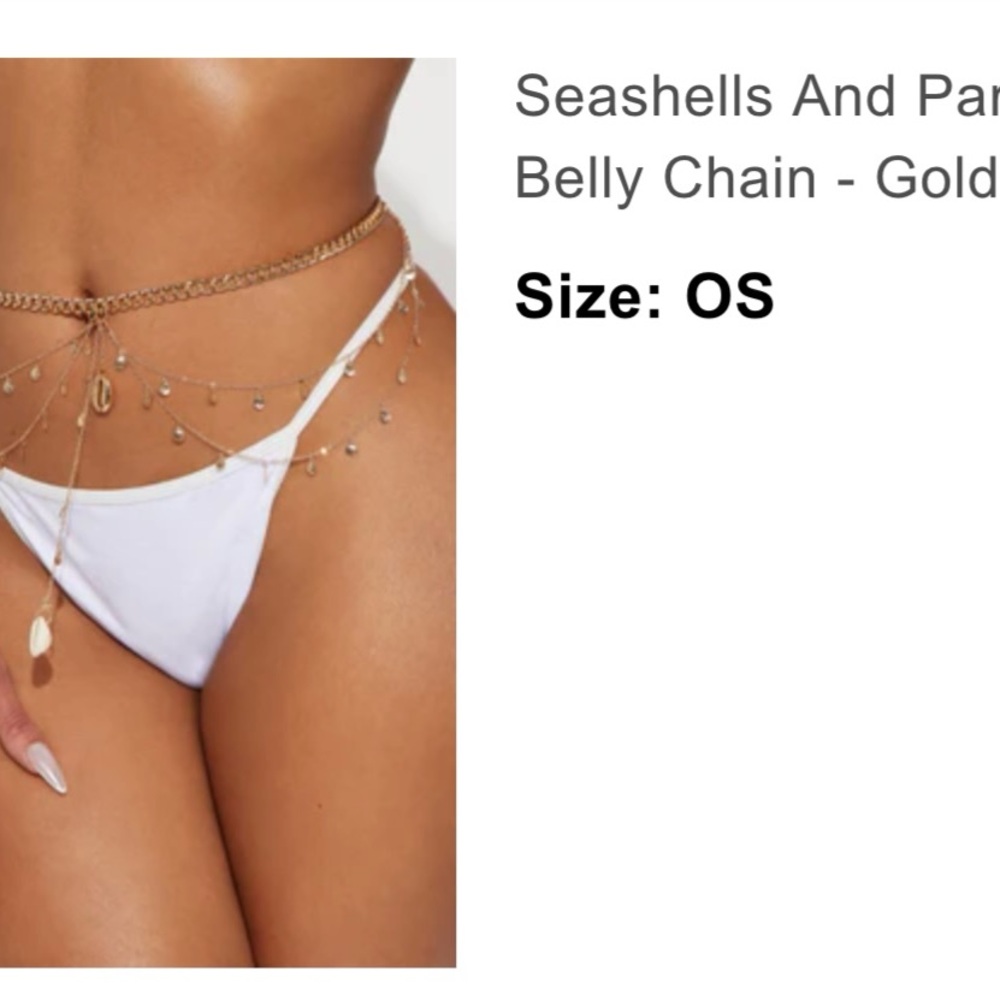 Fashion Nova Gold Belly Chain